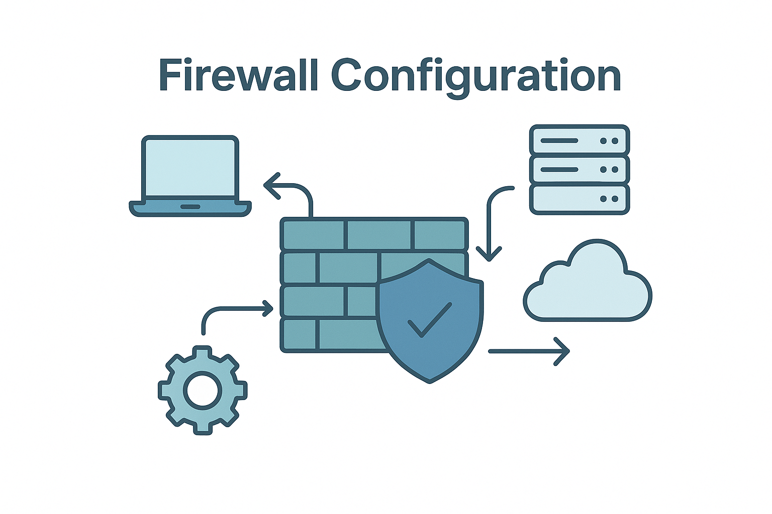 An illustration of firewall configuration settings for SFTP.